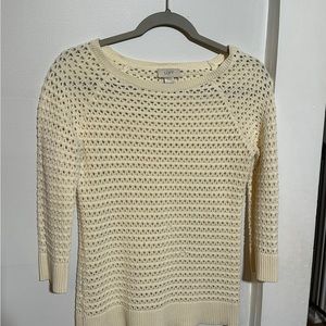 Ann Taylor long sleeve sweater cream size small